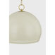 Etna 1 Light 13.5 inch Aged Brass/Soft Cream Pendant Ceiling Light